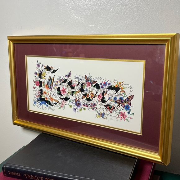 Bible Verse Love Chapter 1 Corinthians 13:4 Stacie Merlo Calligraphy Art Signed - Picture 7 of 9